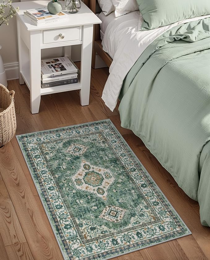 Lahome Oriental Small Rugs for Entryway, 2x3 Rug Non Slip Washable Door Mat - Image 5