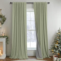 Sage Green Room Darkening Curtains by Pitalk