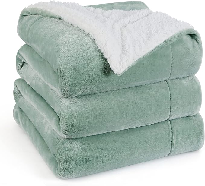 Bedsure GentleSoft Sherpa Fleece Blanket Queen Size by BEDSURE