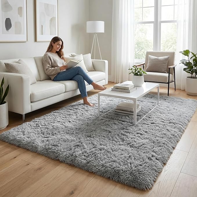 Merelax Soft Modern Indoor Large Shaggy Rug - Image 8