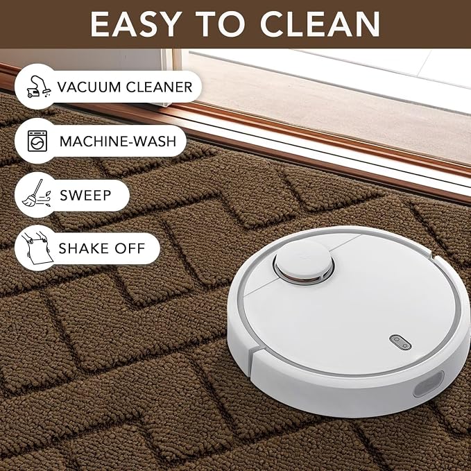 hicorfe Dirt Trapper Indoor Doormat, Non Slip Backing Washable Door Mats - Image 6
