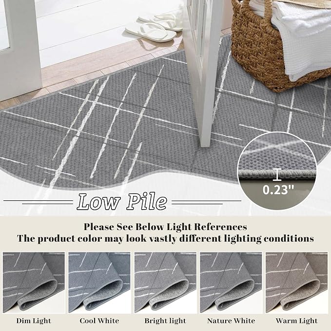 3x5 Area Rug Washable Entryway Rug Non Slip Modern Tear and Stain Resistance No - Image 4