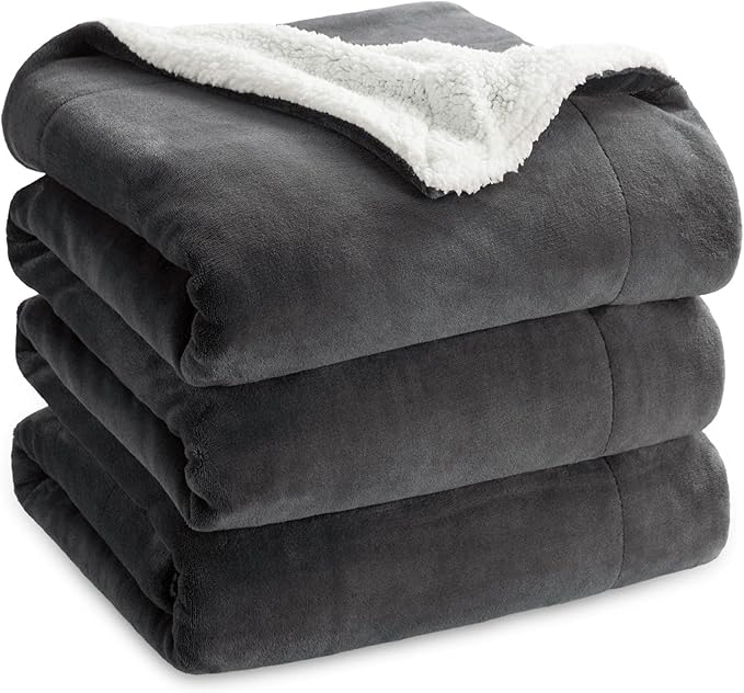 Bedsure GentleSoft Sherpa Fleece Blanket Queen Size by BEDSURE