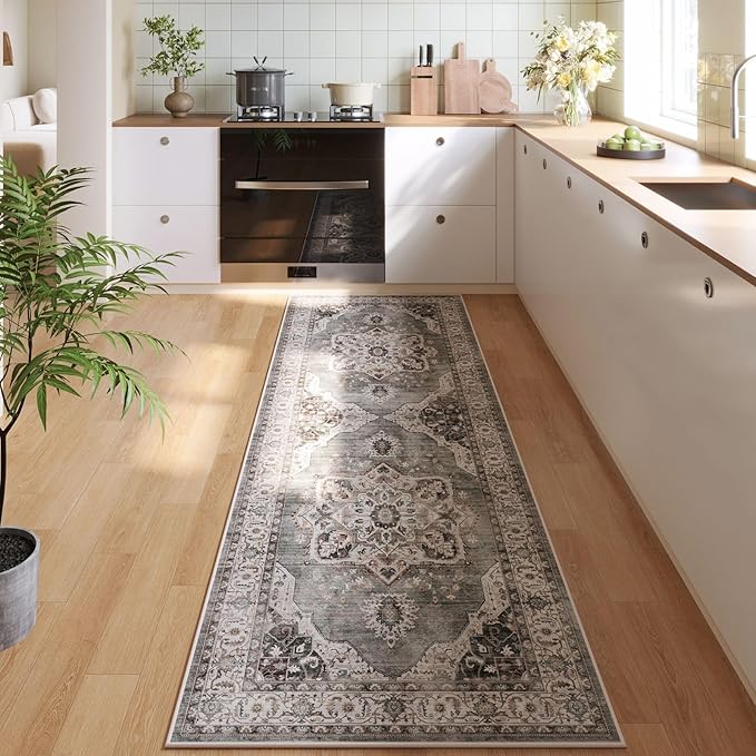 Rugcomf Vintage Medallion Kitchen Runner 2'x6' by Rugcomf