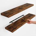 Fun Memories Floating Shelves for Wall, Rustic Wood Wall Mounted Shelves for by FunMemories