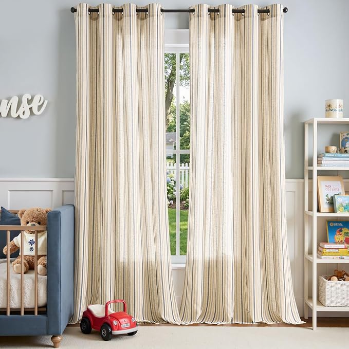 jinchan Colorful Linen Curtains - Image 2