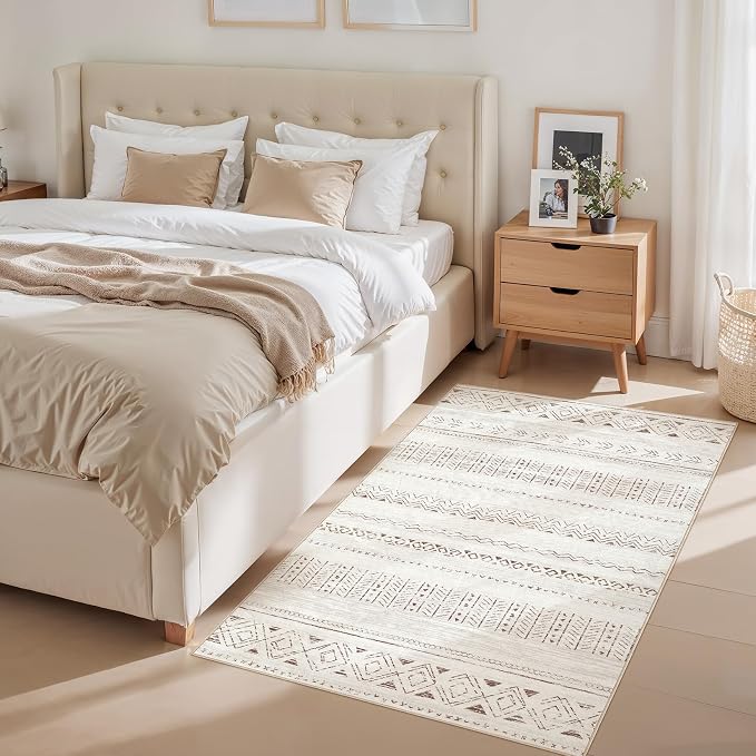 cotiled 3x5 Area Rug Living Room: Washable Boho Rugs - Image 2