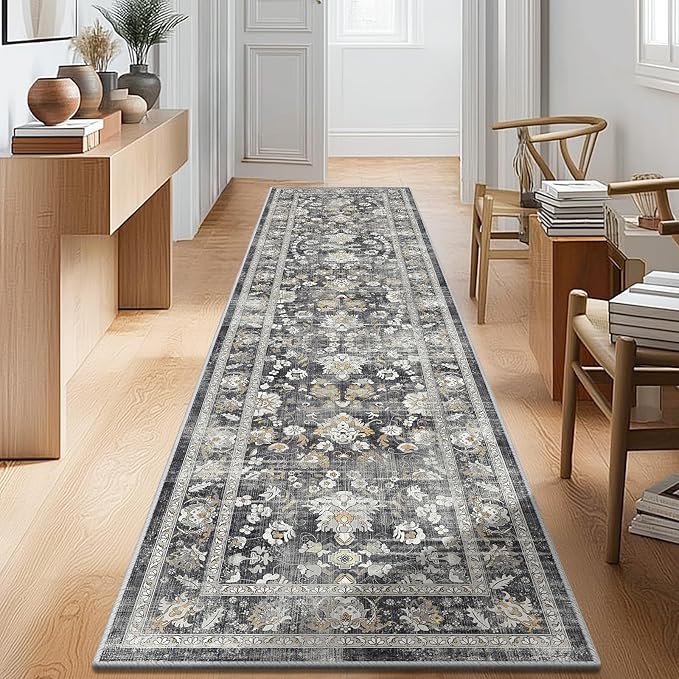 LOKHOM Washable Runner Rug, 2x8 Non-Slip Vintage Hallway Runner Rug - Image 3