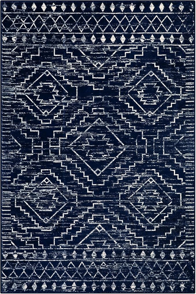 Wonnitar Moroccan Washable 6x9 Rug, Non-Slip Boho Soft Rug - Image 8