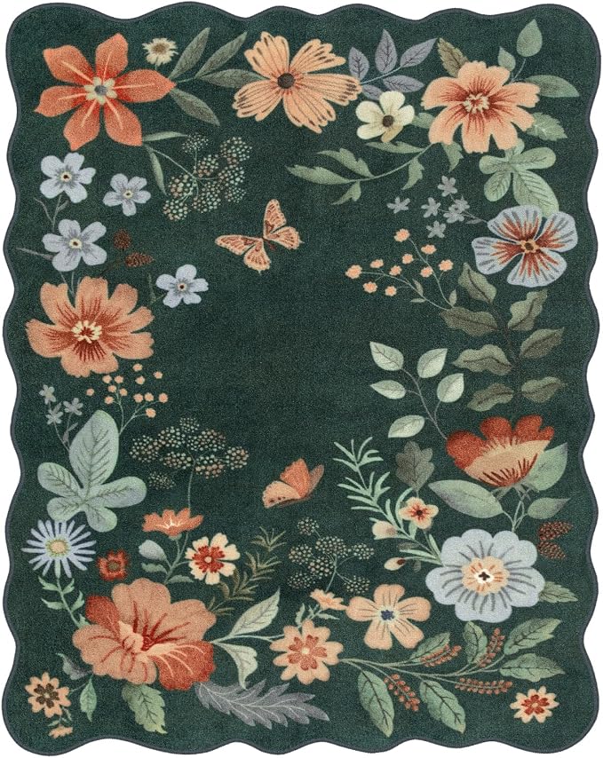 Lahome Floral Washable 6x9 Area Rugs, Soft Bedroom Rug - Image 7