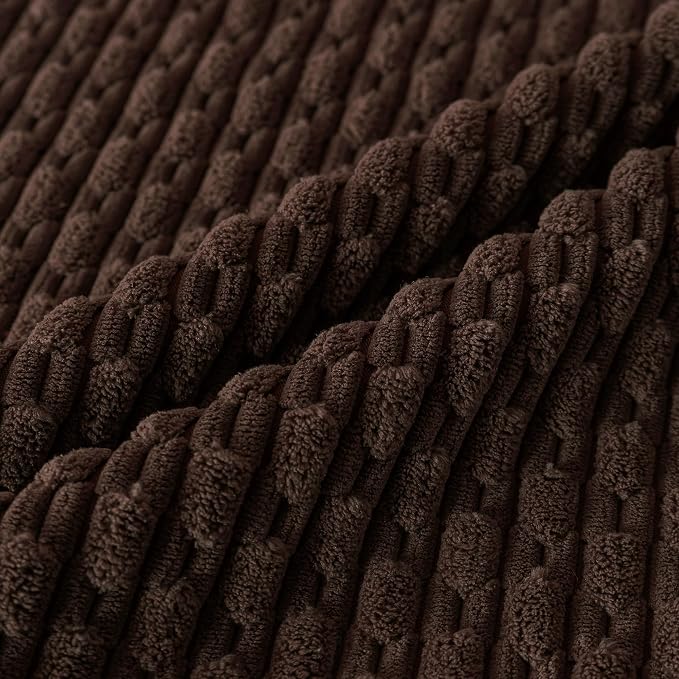 Set of 4 Dark Brown Decorative Throw Pillow Covers 12x20 Inch Corduroy Pillow - Image 4