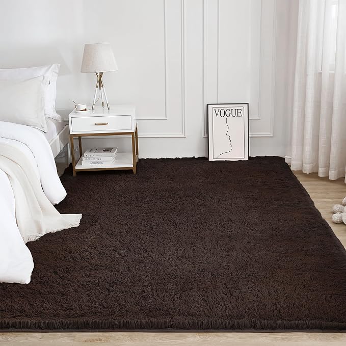 Litanika 6x9 Shag Area Rug for Living Room Bedroom, Non-Shedding Modern Indoor - Image 2