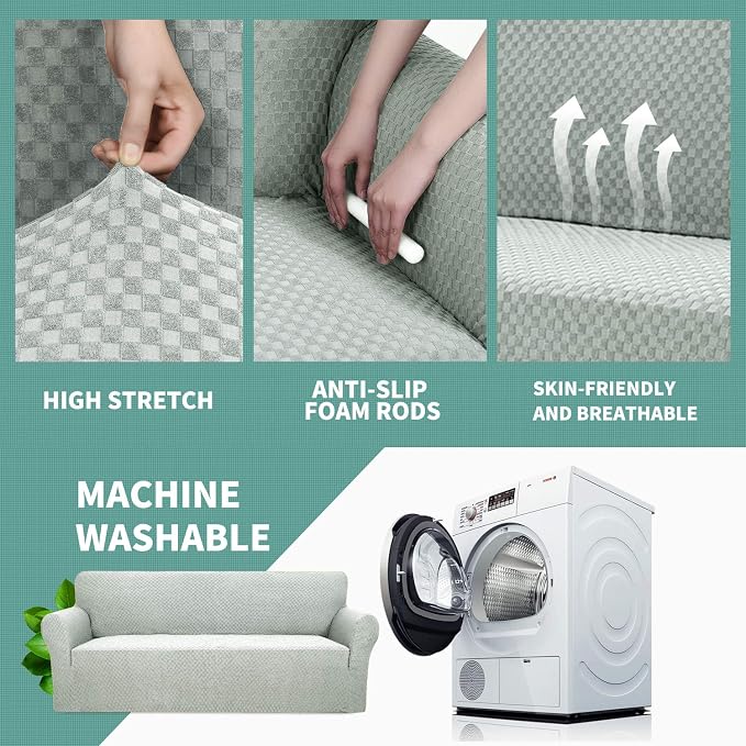 YEMYHOM Couch Cover Latest Jacquard Design High Stretch Sofa Chair Covers - Image 5