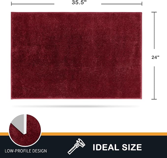 PURRUGS Dirt Trapping Door Mat 24" x 35.5", Non-Slip Machine Washable Entryway - Image 2