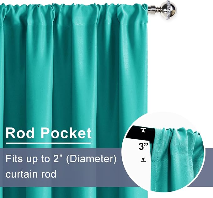 JIUZHEN Blackout Curtains for Bedroom– Thermal Insulated, Noise Reducing Room - Image 6