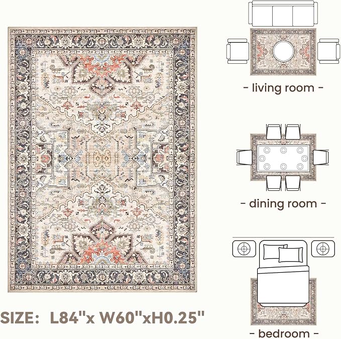 Area Rug 5x7 for Living Room - Image 8