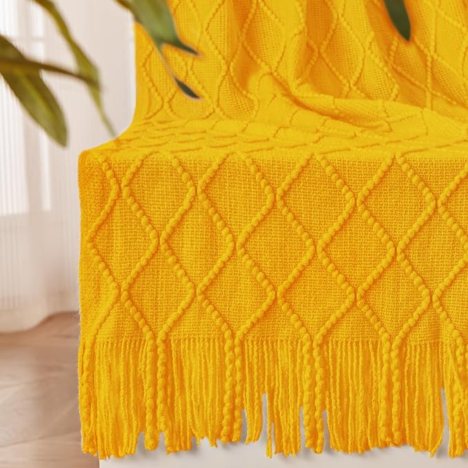 inhand Knitted Fall Throw Blanket by inhand