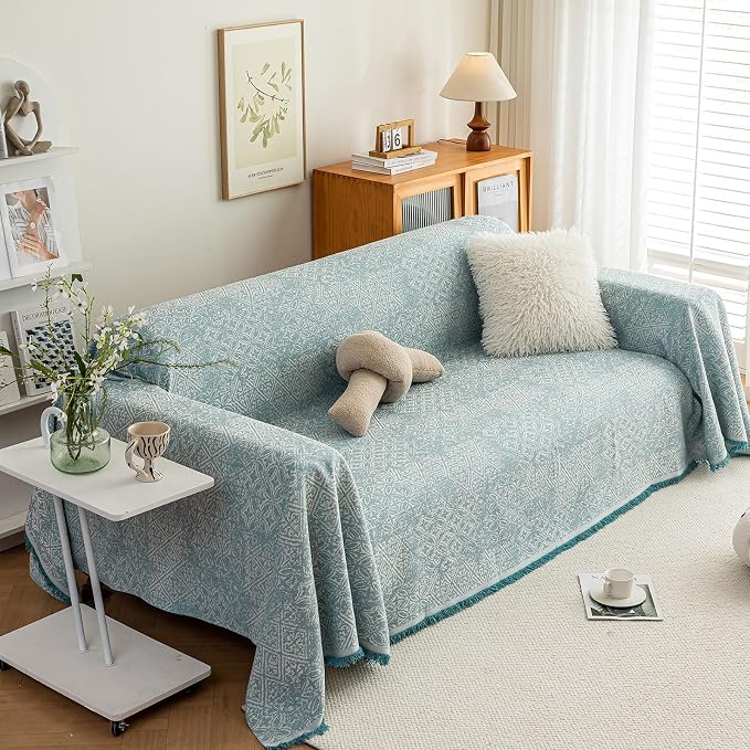 ROOMLIFE Blue Couch Cover Boho Sofa Covers by ROOMLIFE