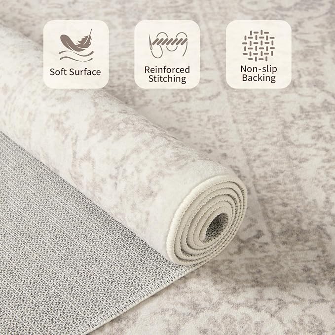 Rugxara 2x3 Door Mat Indoor Entrance, Washable Non Slip Kitchen Bathroom Rugs - Image 4