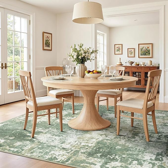 Washable Area Rugs 6'x8' Non-Slip Modern Abstract Soft - Image 4