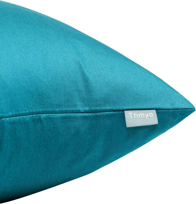 Thmyo 4-Pack 100% Cotton Comfortable Solid Decorative Throw Pillow Case - Image 9