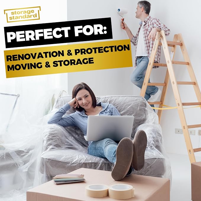 Plastic Furniture Covers for Moving Storage - Image 8