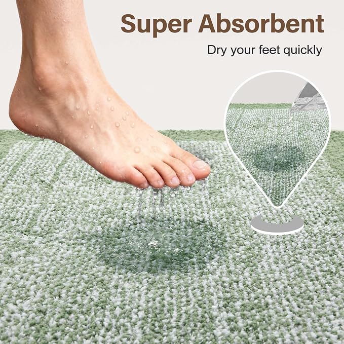 36x24 Large Bathroom Rugs Washable Non Slip, Soft Absorbent Quick Dry Mats - Image 7