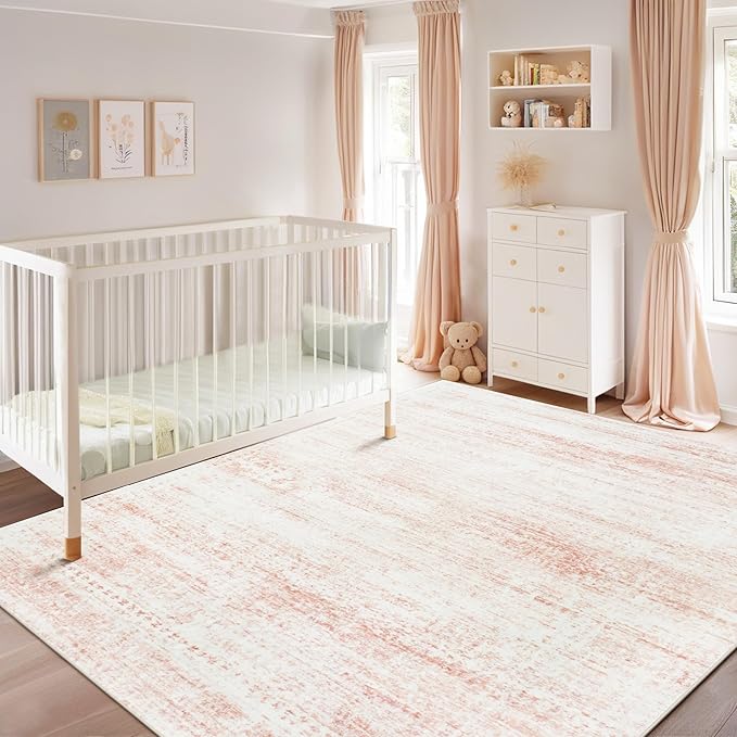 Washable Rugs 6x9 Area Rugs for Living Room, Dining Room- Ultra Soft Faux Wool by Srugn