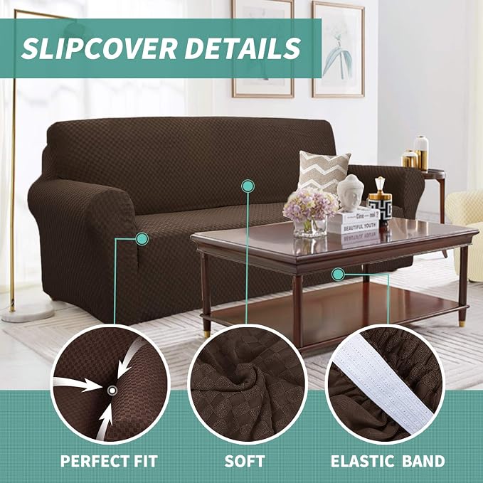 YEMYHOM Couch Cover Latest Jacquard Design High Stretch Sofa Covers - Image 3
