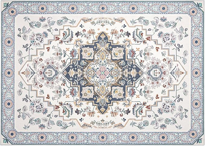 Phantoscope Washable Area Rug 5'x7' Non-Slip, Vintage Boho Rugs - Image 3