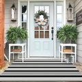 IOHOUZE Black and White Striped Rug 4'x6' Outdoor Rugs, Washable Area Rug by iOhouze