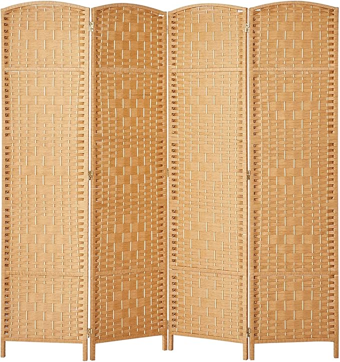 6 ft. Tall-Extra Wide-Diamond Weave Fiber Room Divider by RoseHomeFashion