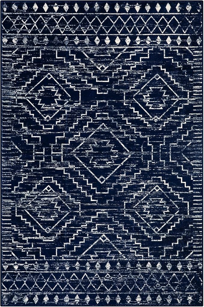 Wonnitar Moroccan Washable Area Rug 4x6, Non-Slip Boho Bedroom Throw Mat - Image 7