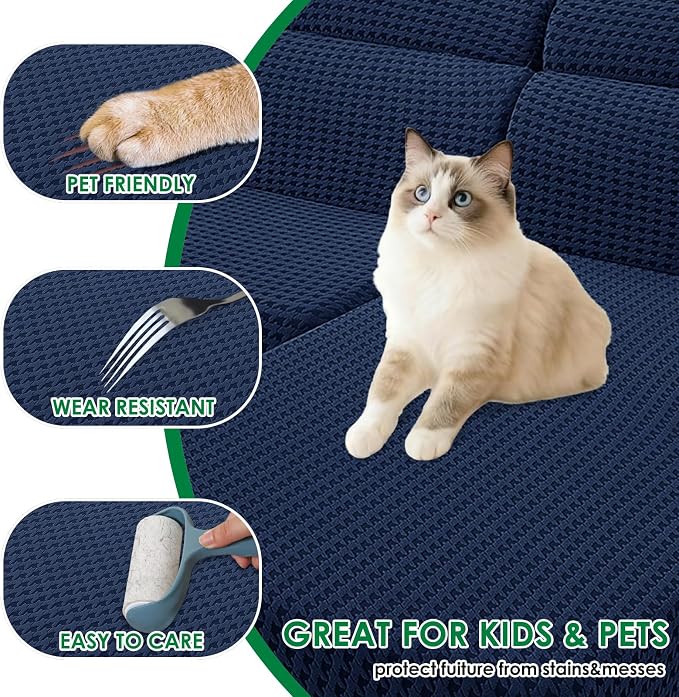 MAXIJIN Couch Cushion Covers for Sectional Sofa, Stretch Sofa Cushion Cover - Image 5
