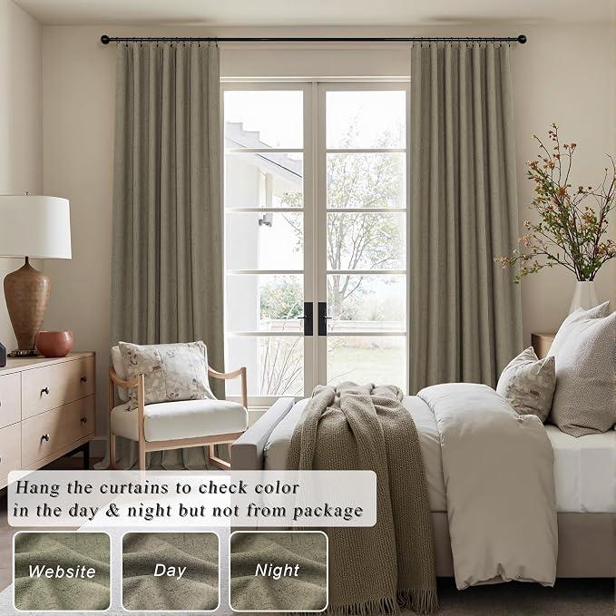 Living Room Darkening Curtains 63 Inches Long Small Bay Window Blackout - Image 2