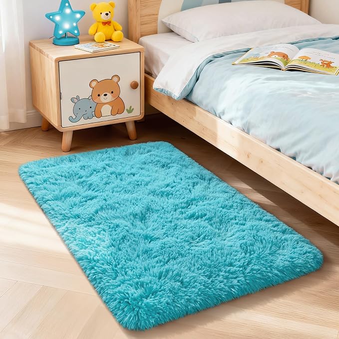 Merelax Modern Soft Fluffy Small Shaggy Rug by Merelax