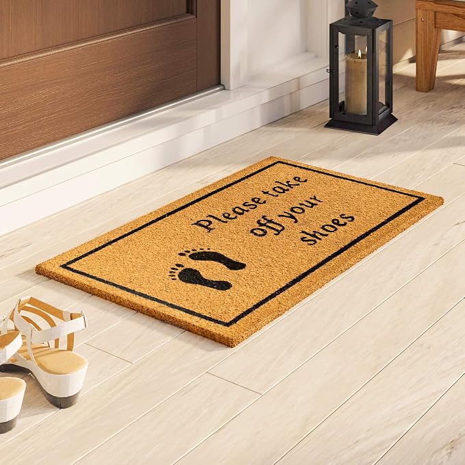 LuxUrux Welcome Mats Outdoor Coco Coir Doormat, by LuxUrux