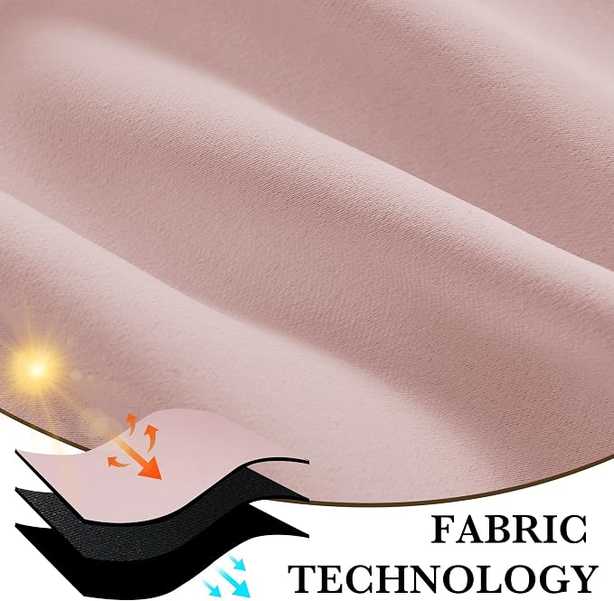 RYB HOME 100% Blackout Basement Curtains 24 inches Long, Heat & UV Blocking - Image 7