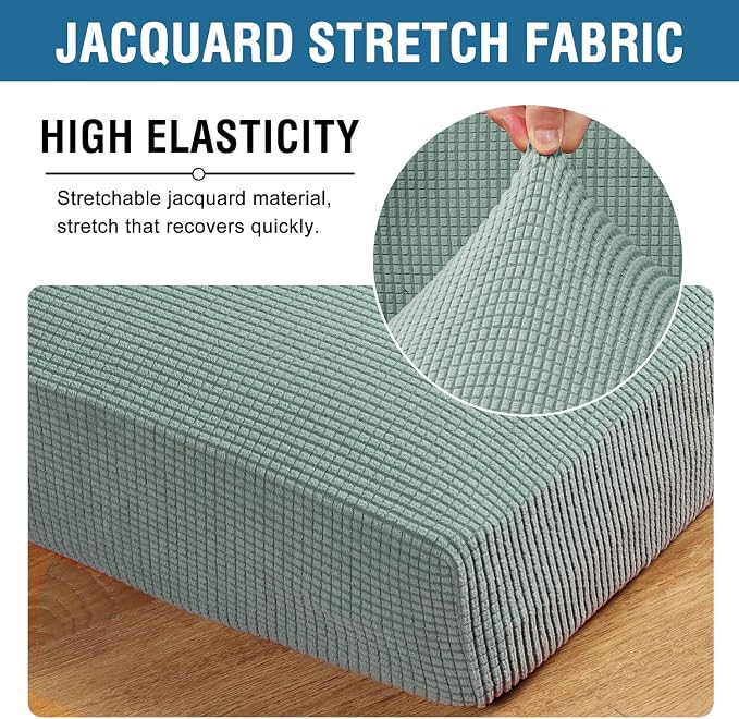 H.VERSAILTEX Super Stretch Couch Cushion Covers Sofa Cushion Slipcovers - Image 4