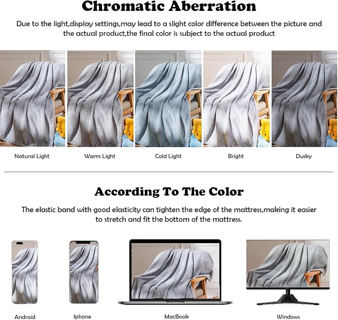 NEWCOSPLAY Super Soft King Blanket Grey Premium Silky Flannel Fleece Leaves - Image 6