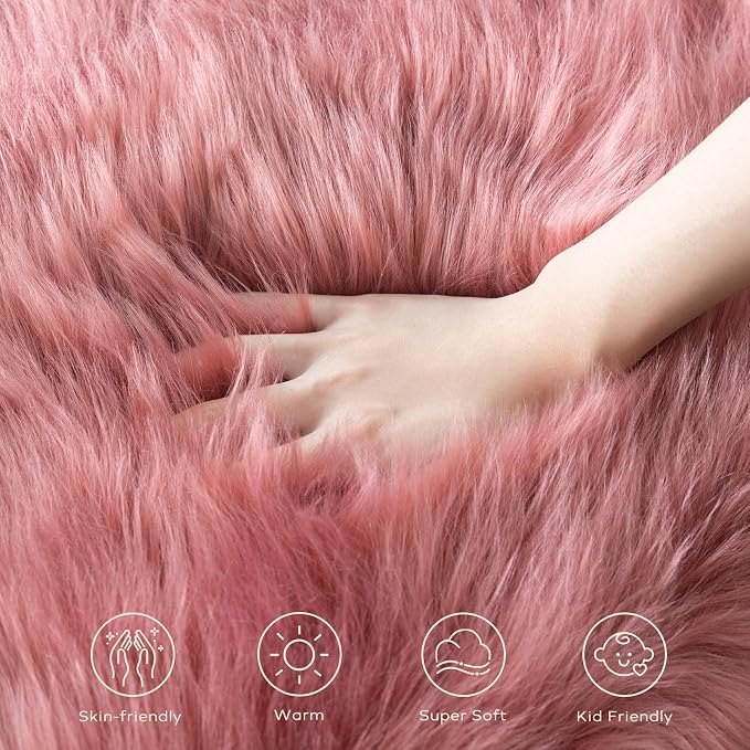 Ashler Faux Fur Area Rug - Image 6