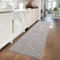 Modern Rug 2.5x8 Runners for Hallways, Abstract Kitchen Runner Rugs Non Slip by ROYHOME