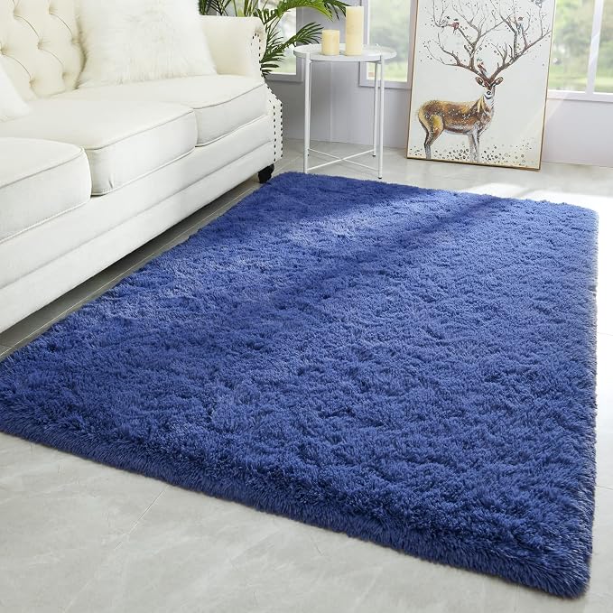 Merelax Fluffy Shag Area Rugs for Bedroom Soft Fuzzy Shaggy Rugs for Living - Image 2