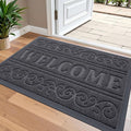 OLANLY Welcome Door Mat Indoor Outdoor Entrance, Heavy Duty Sturdy Front Door by OLANLY