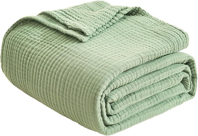 EMME Cotton Throw Blanket for Couch Soft Airy Muslin Bed Blankets Lightweight - Image 8