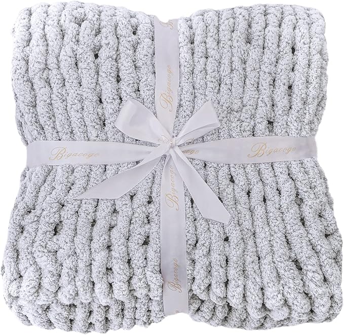 Bigacogo Chunky Knit Throw Blanket - Image 7