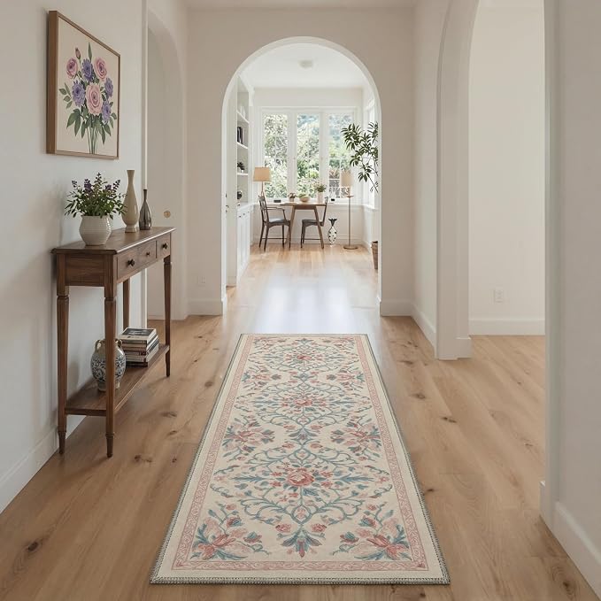 GENIMO Runner Rug 2x5 Non Slip Machine Washable Vintage Hallway Runner Rug by GENIMO