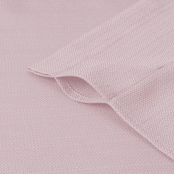 Chyhomenyc Blush Pink Valance for Windows, Light Filtering Faux Linen Textured - Image 6