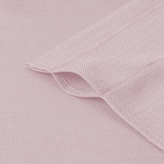Chyhomenyc Blush Pink Curtains 78 Inch Length 2 Panels Set, Faux Linen Textured - Image 6