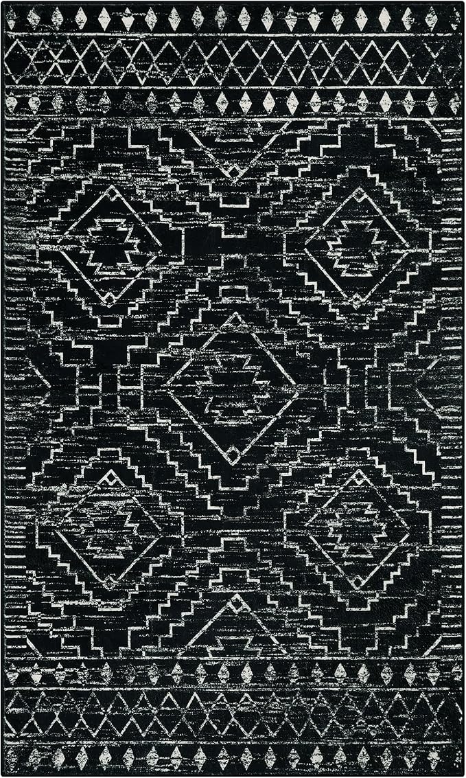 Wonnitar Moroccan 3x5 Rug, Non-Slip Geometric Tribal Entry Throw Mat, Boho - Image 8